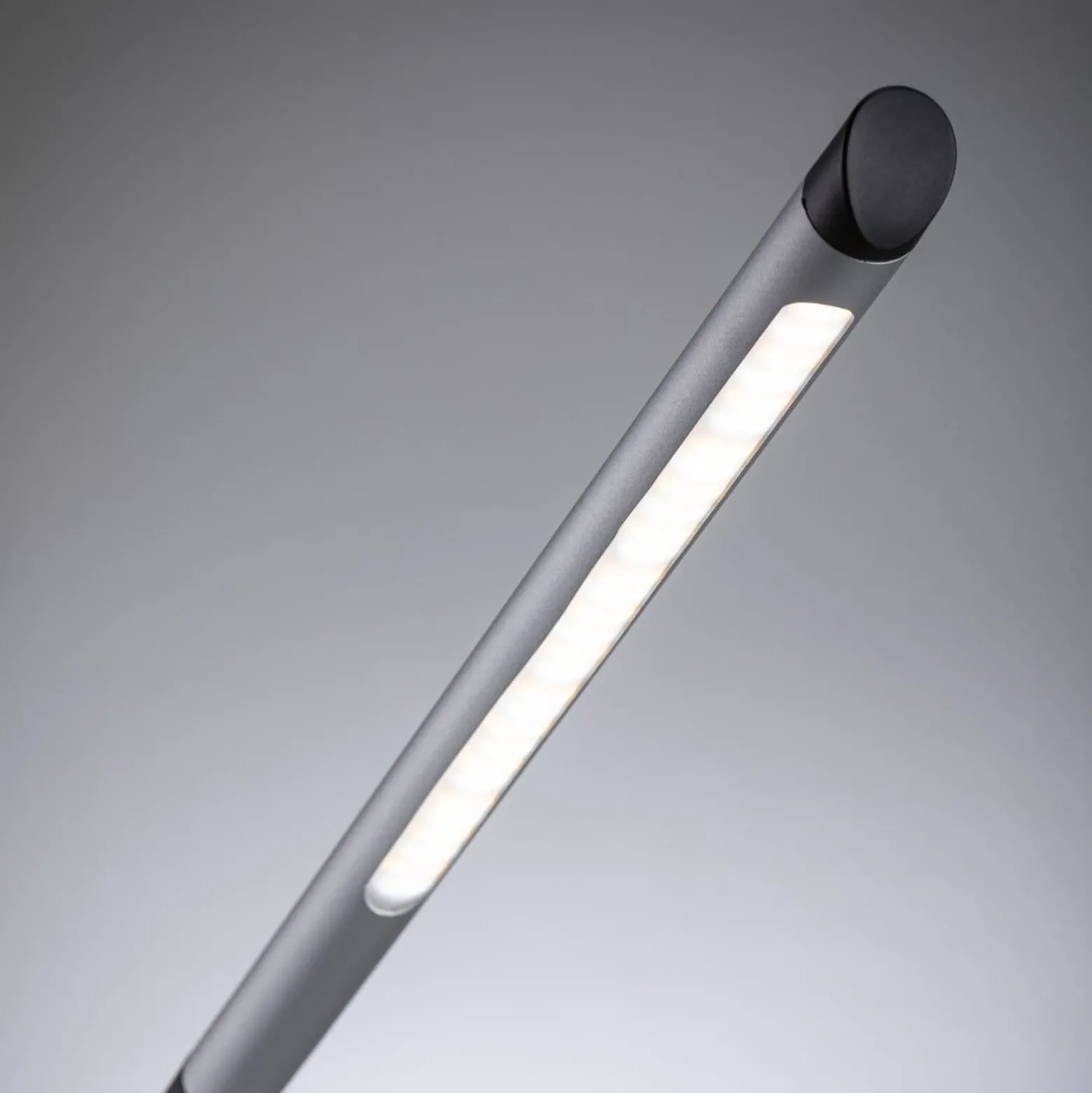 Lámpara de mesa LED FlexBar de Paulmann, plateada, 36 cm, CCT