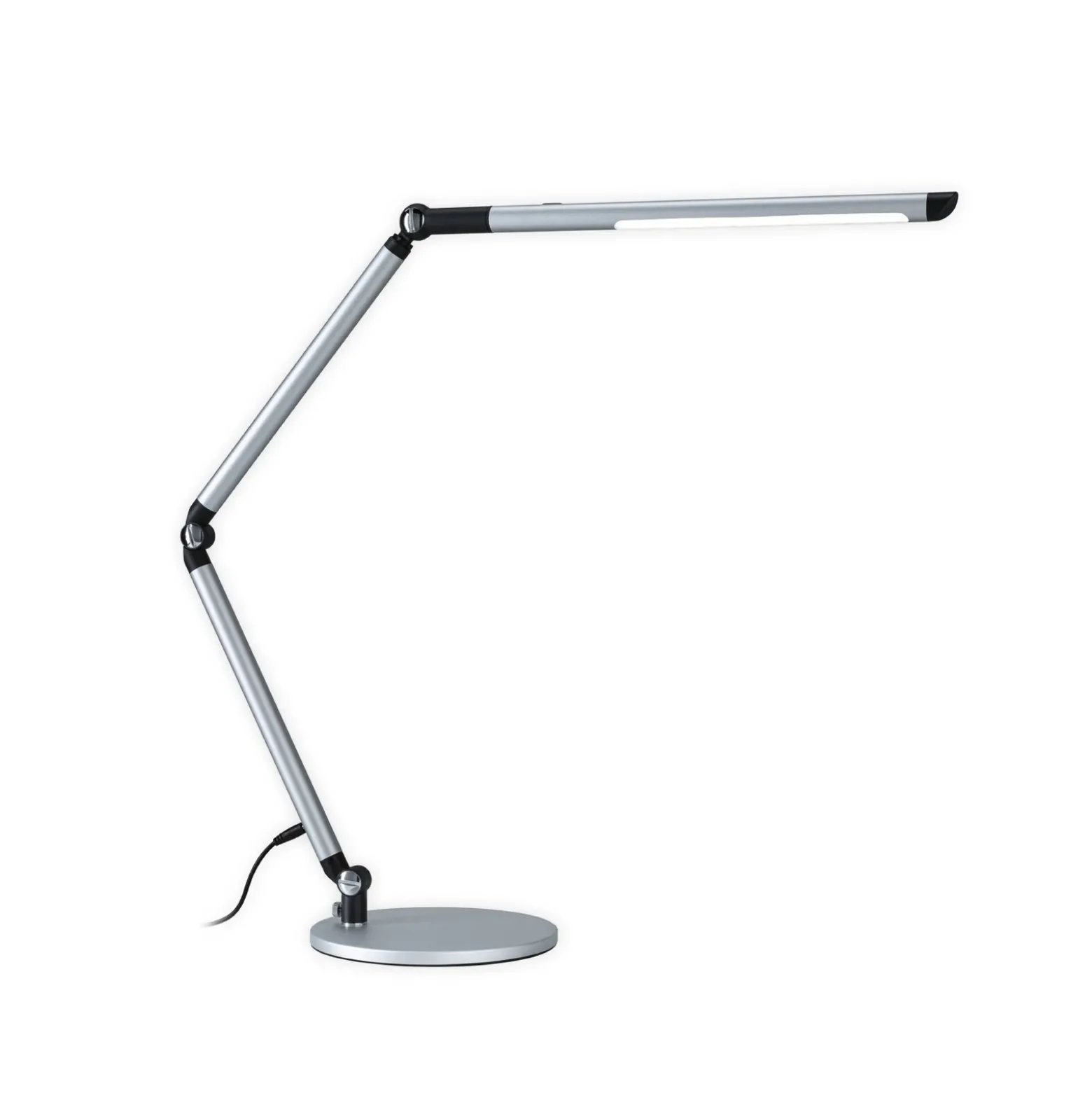 Lámpara de mesa LED FlexBar de Paulmann, plateada, 36 cm, CCT
