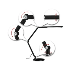 Lámpara de mesa LED FlexBar de Paulmann, negra, 36 cm, CCT