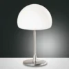 Lámpara de mesa LED Gaia, atenuador táctil, cromo