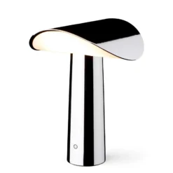 lámpara de mesa LED GEJST Lium, cromada, 2700 K, USB