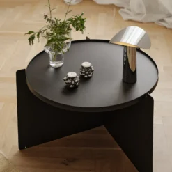 lámpara de mesa LED GEJST Lium, cromada, 2700 K, USB