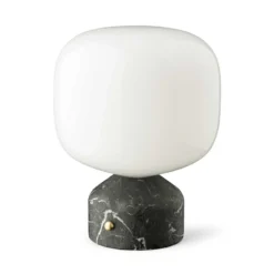 lámpara de mesa LED GEJST Meemo, mármol negro, cristal, USB