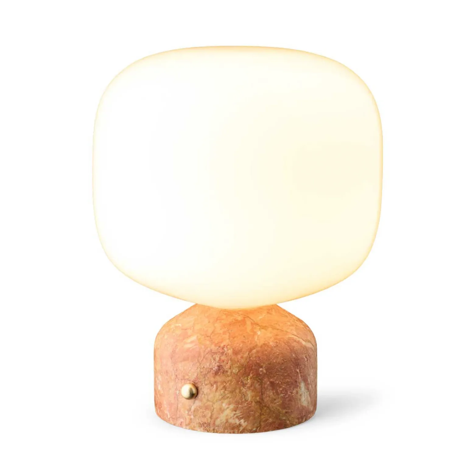 lámpara de mesa LED GEJST Meemo, mármol ámbar, cristal, USB