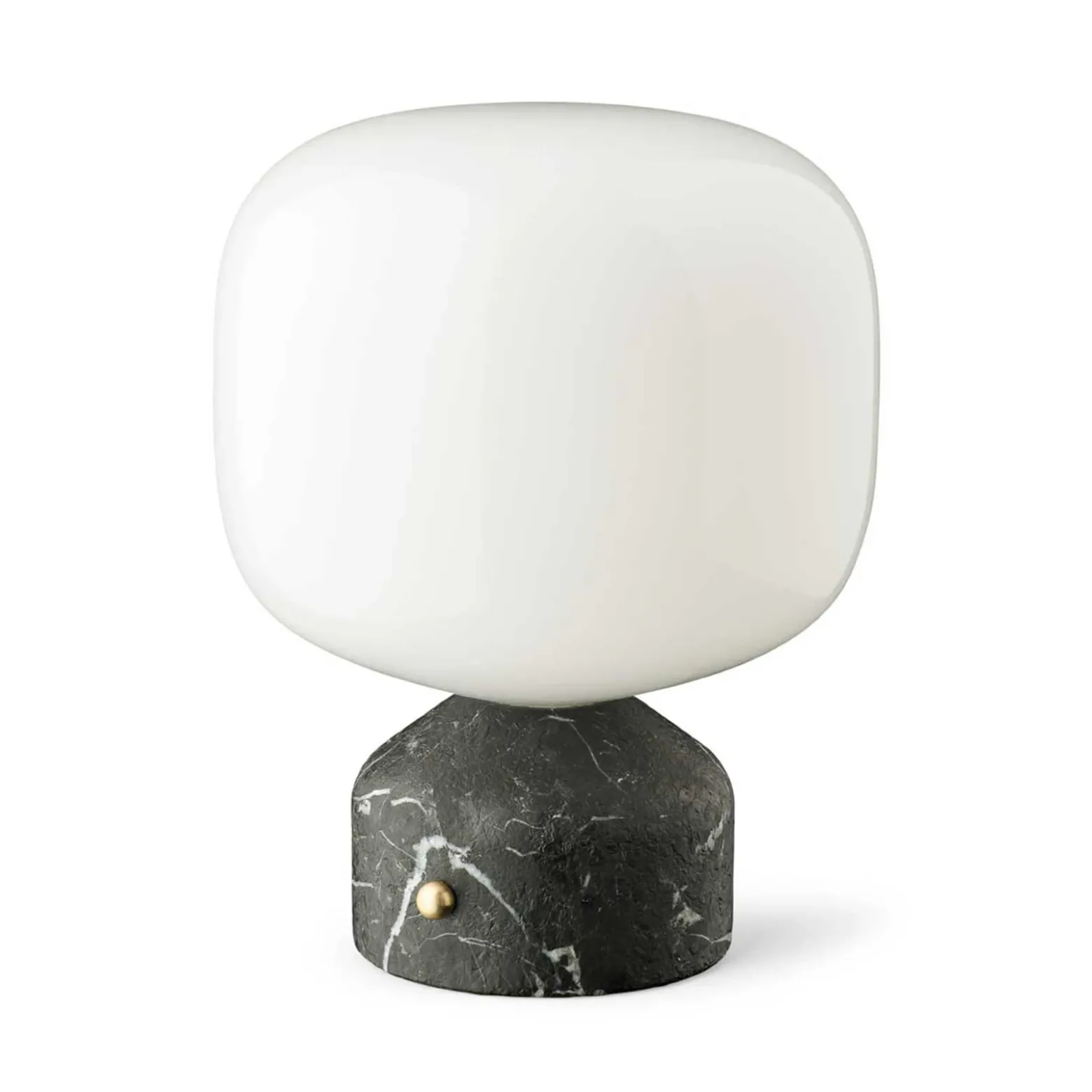 lámpara de mesa LED GEJST Meemo, mármol negro, cristal, USB