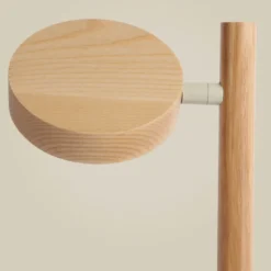Lámpara de mesa LED GOOD & MOJO Okinawa, color natural, 35 cm, madera