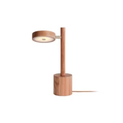 Lámpara de mesa LED GOOD & MOJO Okinawa, color natural, 35 cm, madera