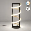 Lámpara de mesa LED Gwen, negra, altura 45 cm, CCT, regulador táctil