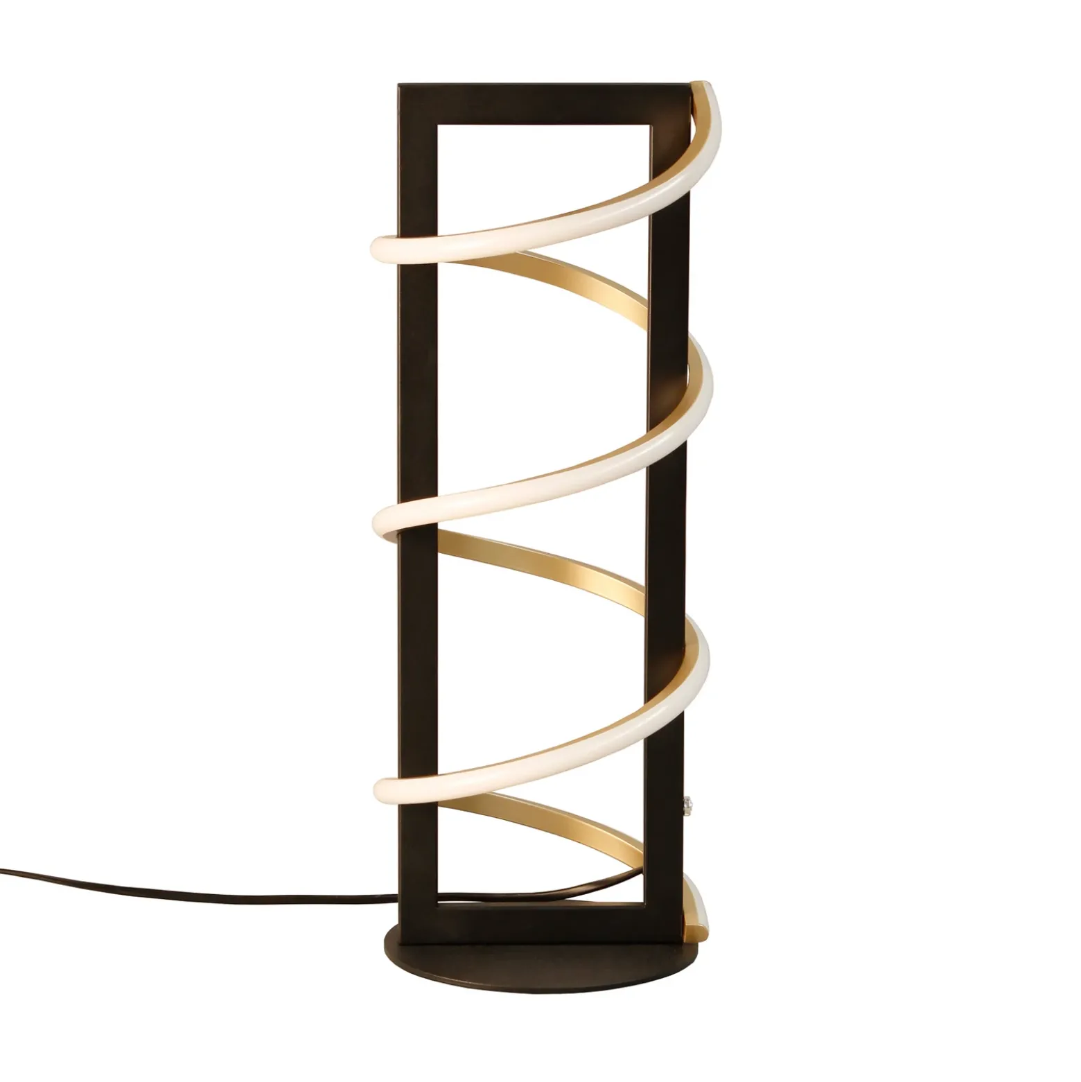 Lámpara de mesa LED Gwen, negra, altura 45 cm, CCT, regulador táctil