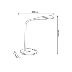 Lámpara de mesa LED Joni, blanca, altura 34 cm, CCT, atenuable