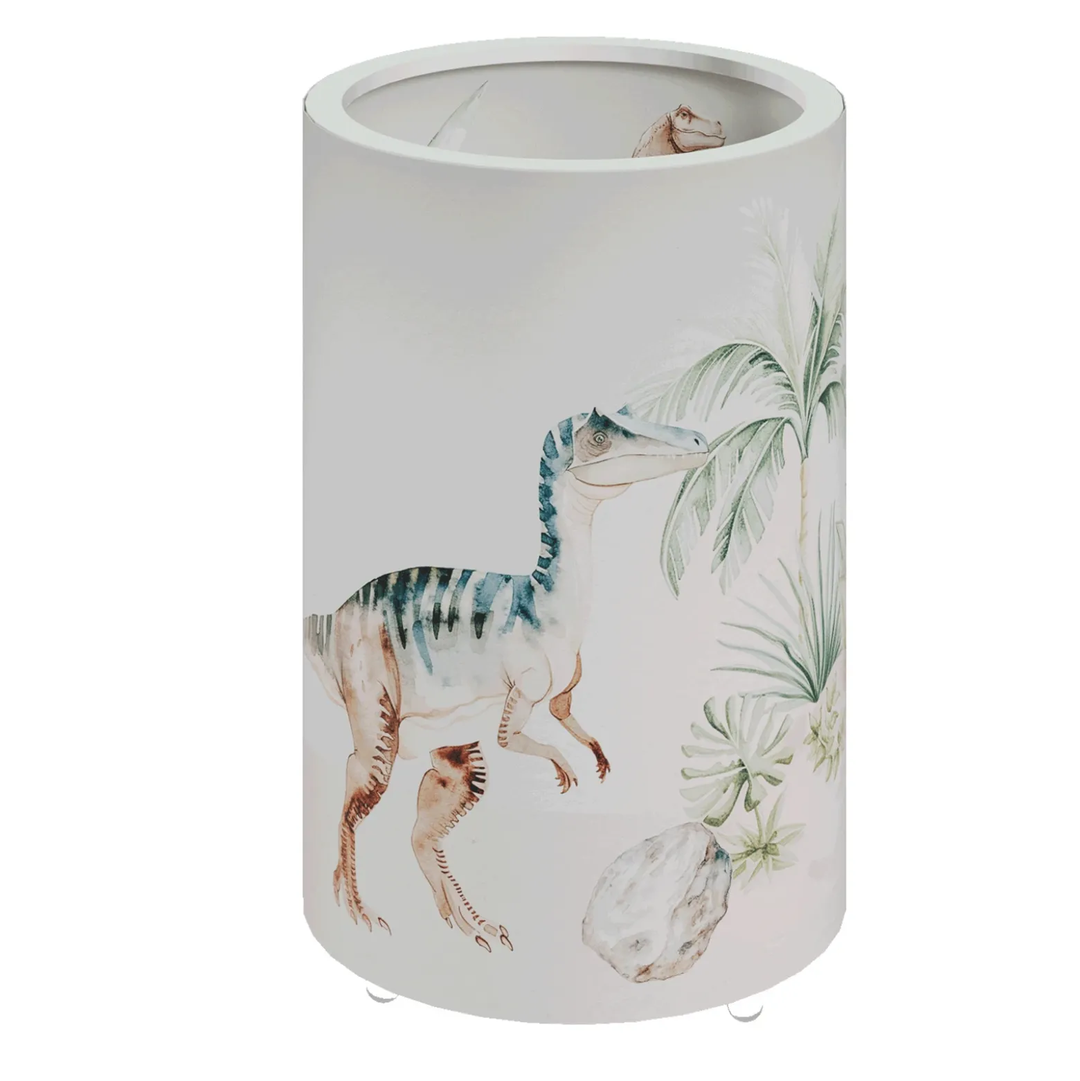 Lámpara de mesa LED Jurassic, blanca/colorida, altura 25 cm