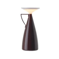 lámpara de mesa LED Kartell Camomille, rojo oscuro, atenuable