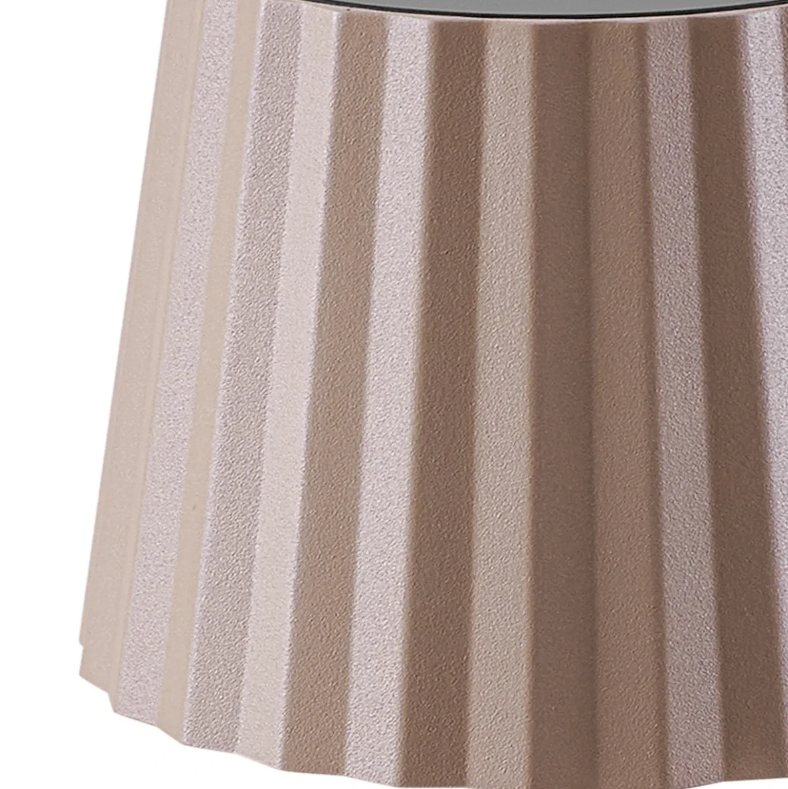 lámpara de mesa LED Lindby Esali, beige, metal, IP65