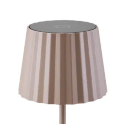 lámpara de mesa LED Lindby Esali, beige, metal, IP65