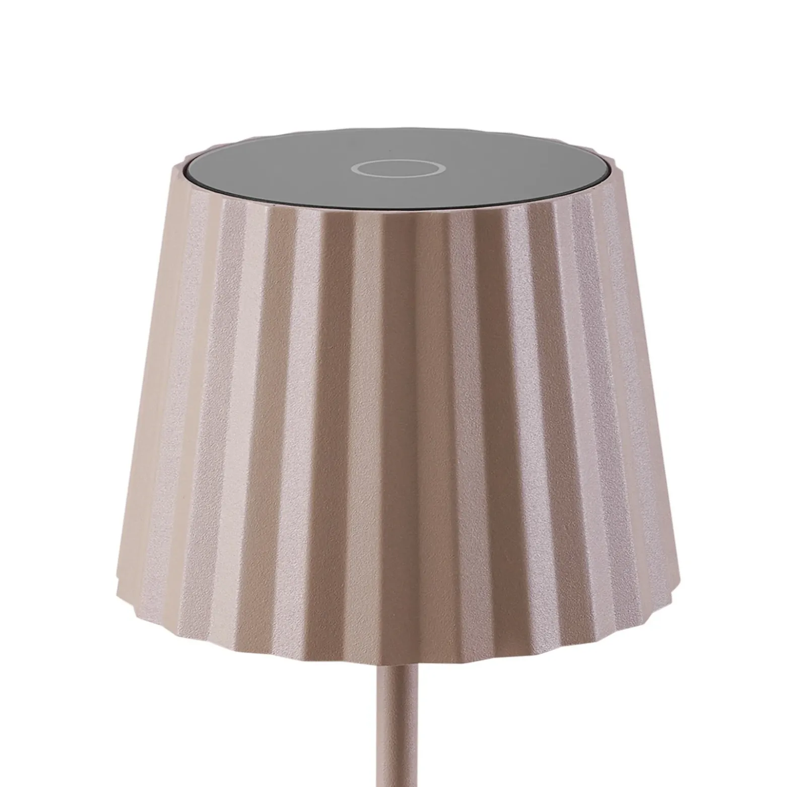 lámpara de mesa LED Lindby Esali, beige, metal, IP65