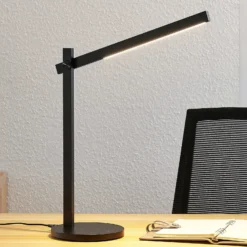 Lámpara de mesa LED Lindby Loretta, 43 cm, negra, CCT