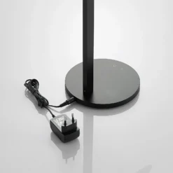 Lámpara de mesa LED Lindby Loretta, 43 cm, negra, CCT