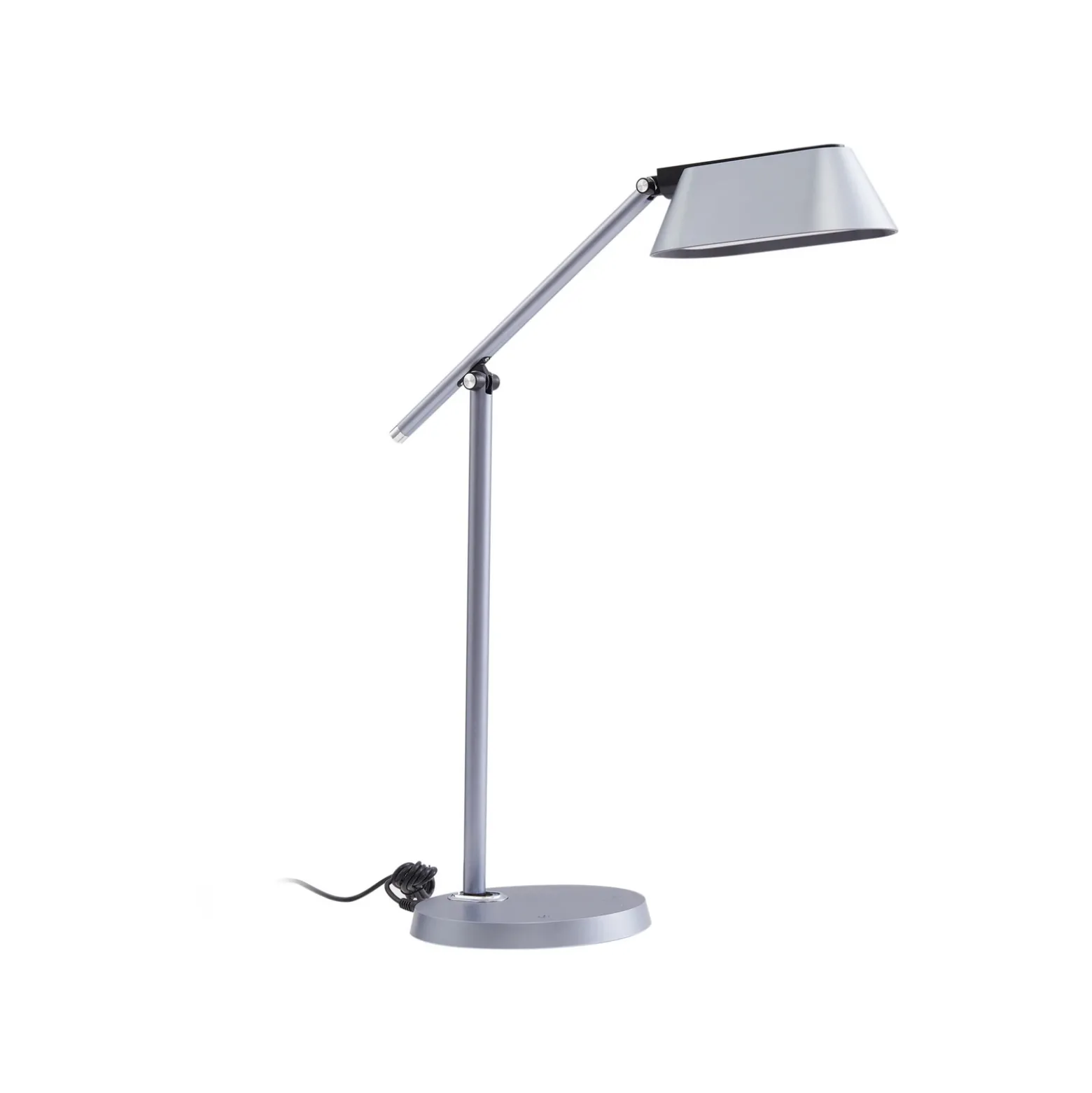 Lámpara de mesa LED Lindby Thies, gris, ABS, altura 78cm, atenuable