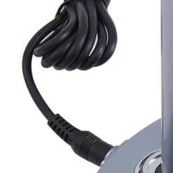 Lámpara de mesa LED Lindby Thies, gris, ABS, altura 78cm, atenuable