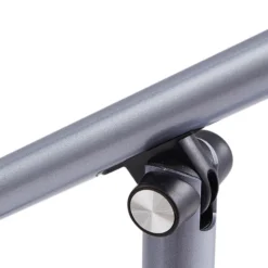 Lámpara de mesa LED Lindby Thies, gris, ABS, altura 78cm, atenuable