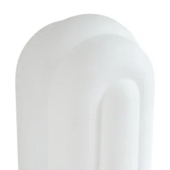 Lámpara de mesa LED Lucande Lunja, blanca, cristal, 30 cm, CCT
