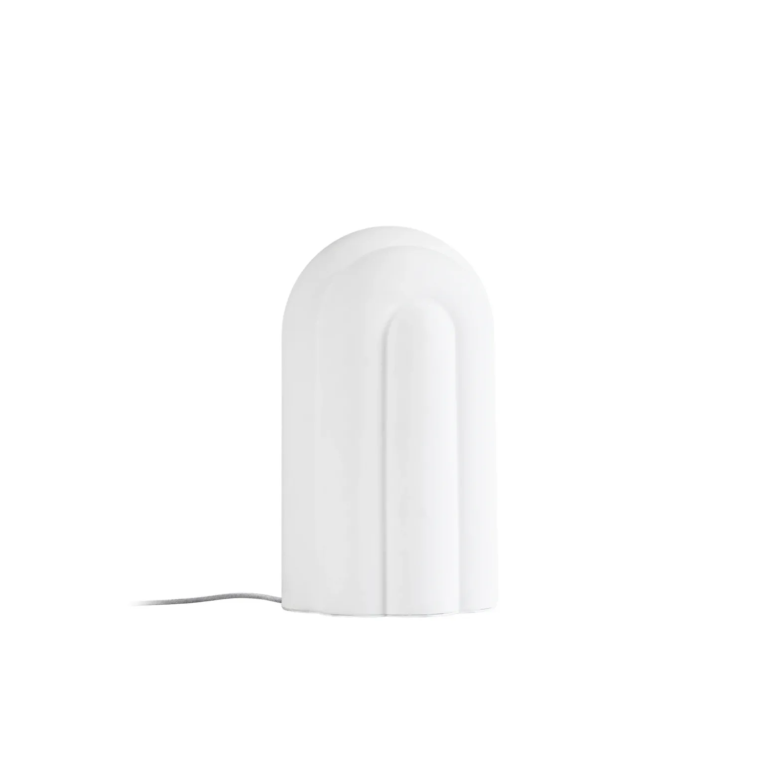 Lámpara de mesa LED Lucande Lunja, blanca, cristal, 30 cm, CCT