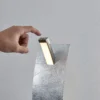 Lámpara de mesa LED Lucande Marija, color plata, atenuable, 62 cm