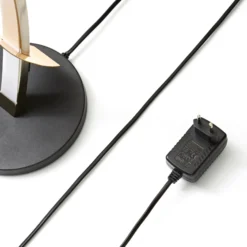 Lámpara de mesa LED Lucande Marija, negra, atenuable, 62 cm