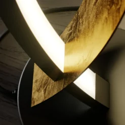 Lámpara de mesa LED Lucande Marija, negra, atenuable, 62 cm