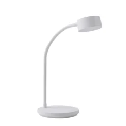 lámpara de mesa LED Maori de Lindby, blanca, metal, CCT, atenuable