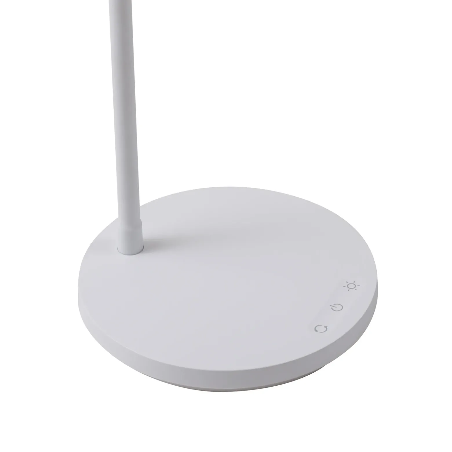 lámpara de mesa LED Maori de Lindby, blanca, metal, CCT, atenuable
