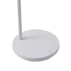 lámpara de mesa LED Maori de Lindby, blanca, metal, CCT, atenuable