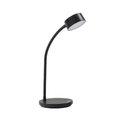 lámpara de mesa LED Maori de Lindby, negra, CCT, metal, atenuable