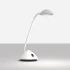 Lámpara de mesa LED MAULarc, blanca, altura 38 cm, flexible