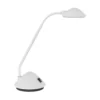 Lámpara de mesa LED MAULarc, blanca, altura 38 cm, flexible