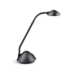 Lámpara de mesa LED MAULarc, negra, altura 38 cm, flexible