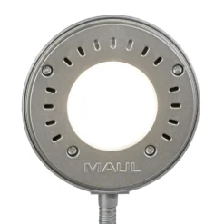 Lámpara de mesa LED MAULarc, plateada, altura 38 cm, flexible
