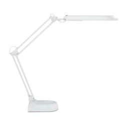 Lámpara de mesa LED MAULatlantic, blanca, altura 41 cm, base