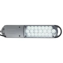 Lámpara de mesa LED MAULatlantic, plateada, altura 41 cm, base