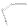 Lámpara de mesa LED MAULatlantic, plateada, altura 38 cm, base con pinza