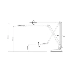 Lámpara de mesa LED MAULoptimus antracita con pie atenuable CCT