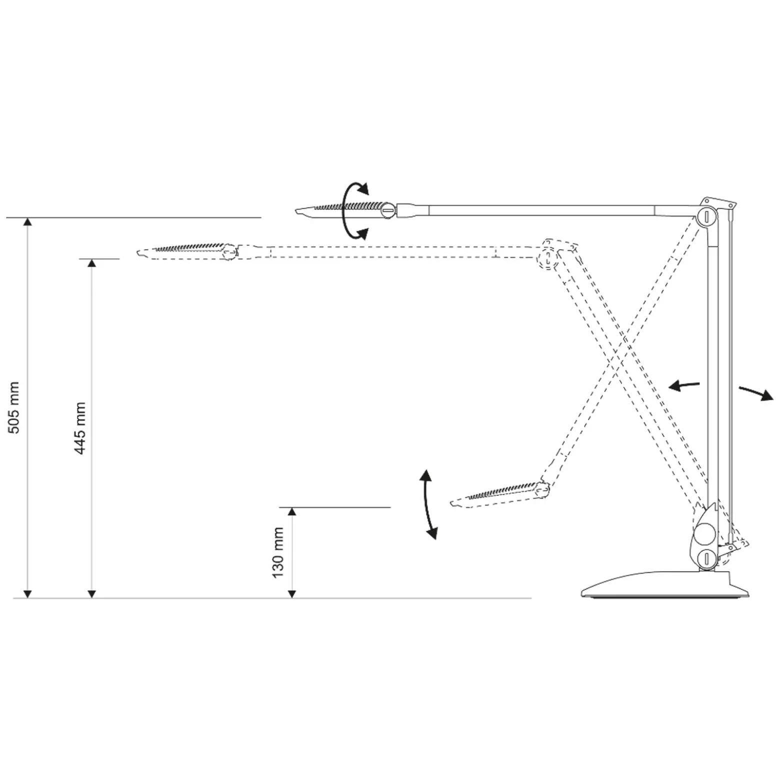 Lámpara de mesa LED MAULoptimus, plateada, pie, CCT atenuable