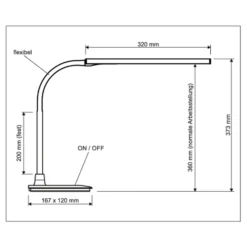 Lámpara de mesa LED MAULpirro, blanca, altura 37 cm, atenuable