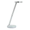 Lámpara de mesa LED MAULpuck, brazo telescópico, blanco