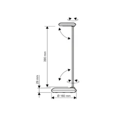Lámpara de mesa LED MAULstudy, roja, acero, 49 cm, E27