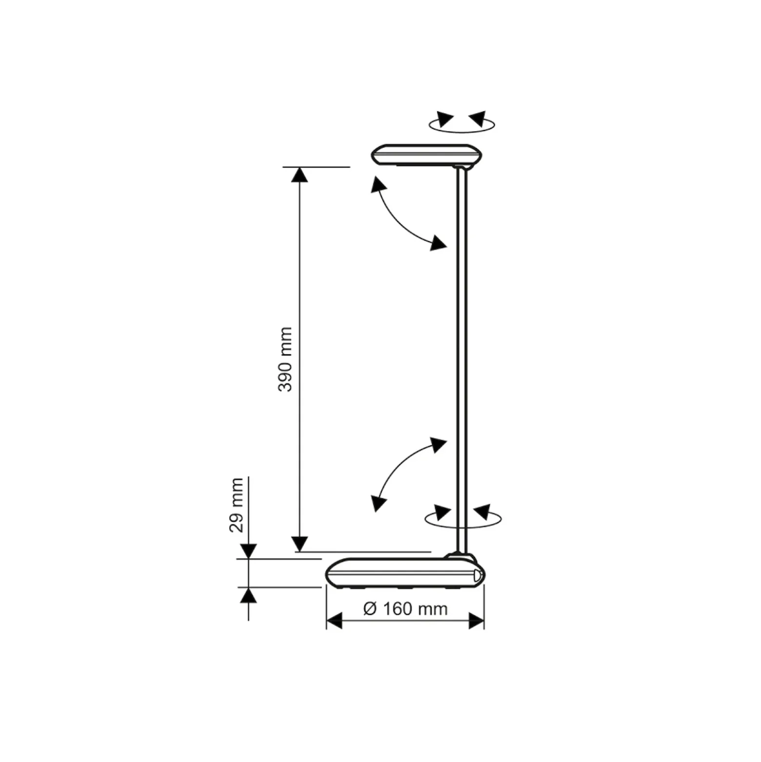 Lámpara de mesa LED MAULstudy, roja, acero, 49 cm, E27
