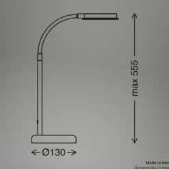 Lámpara de mesa LED Megg, beige, metal, atenuador, 3000 K