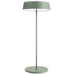 Lámpara de mesa LED Miram, batería, verde