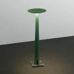Lámpara de mesa LED Nemo Portofino, verde esmeralda, mármol