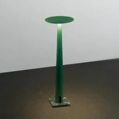 Lámpara de mesa LED Nemo Portofino, verde esmeralda, mármol